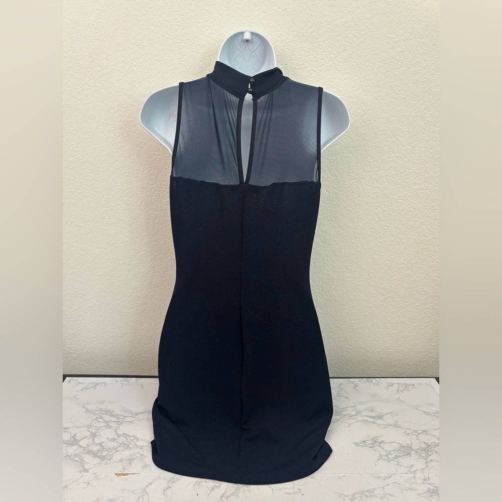 Womens Bailey Blue sleeveless cotton size M Back Button Semi Sheet Sparkle - Picture 5 of 8